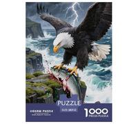 Puzles de águila marina, 1000 piezas, paisaje oceánico, rompecabezas, 100% cartón reciclado, regalos para mujeres, hombres, 52 x 38 cm, 1000 unidades