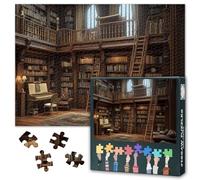 Puzles de biblioteca mística - Puzzle de 1000 piezas para adultos, sofisticados puzles con motivos vintage (70 x 50 cm), para noches de juegos familiares y como accesorio para el hogar (serie de