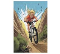 Puzles de ciclistas locos para adultos, 1000 piezas de madera, adecuado para niños a partir de 12 años, el aprendizaje educativo (78 x 53 cm)