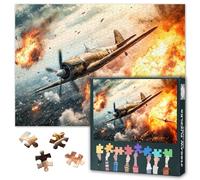 Puzles de combate aéreo para adultos, 1000 unidades, Segunda Guerra Mundial, rompecabezas para adultos, juego educativo para adultos o juguetes para amigos mayores, 50 x 70 cm