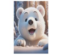 Puzles de madera de 1000 piezas de oso para adultos, rompecabezas imposible, juego de habilidad para toda la familia, niños (78 x 53 cm)