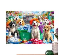 Puzles De Perros Para Adultos y Relajante Juego de Lavandería Canina