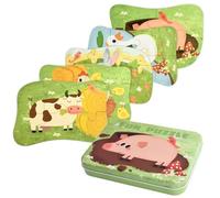 Puzles Niños 2 3 4 5 años,Juguetes Montessori Puzzles de Madera, Animales Puzzle Infantil, Juguete Puzzle Educativo para Niños y Niñas 2 3 4 5 años (Animal)