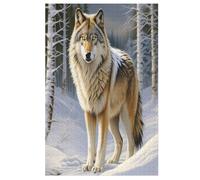 Puzles para adultos, 1000 piezas, animales y lobos, puzles para adultos, con tablas de madera, para adultos (78 x 53 cm)