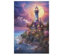 Puzles para adultos, 1000 piezas, diseño de baliza costera, rompecabezas, tabla de madera, para niños, regalos, (78 x 53 cm)