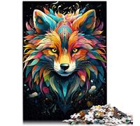 Puzles para adultos y adolescentes, rompecabezas de zorro con imagen en color, 1000 piezas, 38 x 52 cm, rompecabezas de cartón para adultos y niños a partir de 14 años, gran regalo para adultos