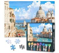 Puzles venecianos para adultos 1000 bloques, rompecabezas de Gran Canal, rompecabezas de Santa Maria Della Cattedrale para adultos, rompecabezas o juguetes para amigos mayores, 50 x 70 cm