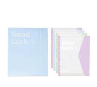 PUZYI Carpeta Documentos Carpeta De 5 Piezas con Cuatro Bolsillos For Documentos, Carpeta De Bolsillo Transparente, Compatible con Carpetas De 10 Anillas Organizador De Archivos Carpetas(BLU)