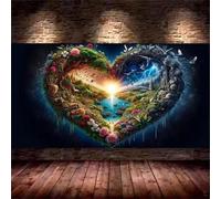 Puzzle 100 Piezas Adultos,Arte de Rompecabezas DIY,Puzzles Juguetes Educativos Estimulantes Decoración del Hogar (Corazón de fantasía país Las Maravillas)