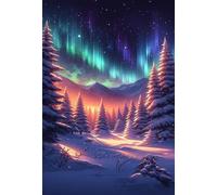 Puzzle 100 Piezas Adultos Aurora Nevada, Juego Educativo, Entretenimiento Creativo, Rompecabezas Difícil, Puzzle para Adultos 100 Piezas 40 x 28 cm