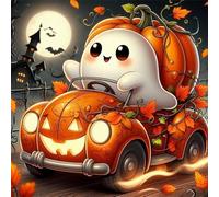 Puzzle 100 Piezas Adultos, Calabaza Fantasma Castillo Rompecabezas Adultos, Desarrolla la Concentraciòn Mentàl y la Logica, Puzzles 100 Piezas 35x35 cm