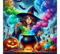 Puzzle 100 Piezas Adultos Chica Halloween, Rompecabezas Imposible Juguetes de Desafío de Juego Educativo, Puzzles Adultos 100 Piezas 35x35 cm