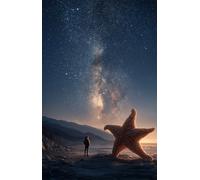 Puzzle 100 Piezas Adultos Estrella Mar Cielo Estrellado, Juego Creativo Desarrolla la Concentraciòn y la Logica, Divertido Juego Familiar Puzzles 100 Piezas 40 x 28 cm
