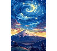 Puzzle 100 Piezas Adultos Montañas Cielo Estrellado, Juego Educativo, Entretenimiento Creativo, Rompecabezas Difícil, Puzzle para Adultos 100 Piezas 40 x 28 cm
