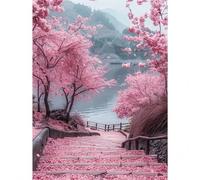 Puzzle 100 Piezas,Escalera de Pink Grove Puzzles para Adultos,Rompecabezas de Adultos,Juguetes de Regalo Entretenimento Puzzle,Juego de Rompecabezas