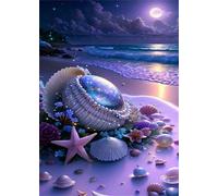 Puzzle 100 Piezas Estrella Mar Moon Beach, 40x28 cm, Juego Educativo, Reto Creativo, Rompecabezas Imposible, Puzzles 100 Piezas Adultos