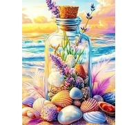 Puzzle 100 Piezas,Flores y Conchas Marinas en Botellas de Vidrio Puzzles para Adultos,Rompecabezas de Adultos,Juguetes de Regalo Entretenimento Puzzle,Juego de Rompecabezas