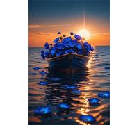Puzzle 100 Piezas, Mar Flores Atardecer Puzzles Juego Imposible, Entretenimiento Creativo, Puzzle Clásico Rompecabezas para Adultos 100 Piezas 40 x 28 cm