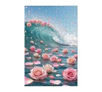 Puzzle 100 Piezas Ola del Mar Flor, Juego Educativo, Desarrolla la Concentraciòn Mentàl y la Logica, 40x28 cm Puzzles 100 Piezas Adultos