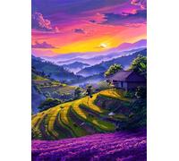 Puzzle 100 Piezas Paisajes de Campos de Aldea | Puzzles Adultos | para Toda La Familia | 40x28 cm | Entretenimiento Creativo Rompecabezas Adultos Regalo