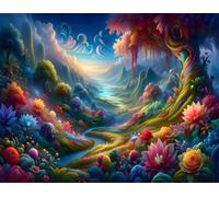 Puzzle 100 Piezas Paisajes psicodélicos | Puzzles Adultos | para Toda La Familia | 40x28 cm | Entretenimiento Creativo Rompecabezas Adultos Regalo