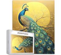 Puzzle 100 Piezas para Adultos, Puzzle Animal Obra de Arte de Juego de Rompecabezas para Adultos, Pavo Real Rompecabezas para Colgar el Puzzles una Vez Finalizado a Partir de 14 Años, Regalos D-600