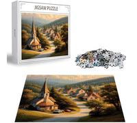Puzzle 100 Piezas para Adultos, Puzzle Paisaje Obra de Arte de Juego de Rompecabezas para Adultos, Villa Rompecabezas DIY para Colgar el Puzzles una Vez Finalizado a Partir de 14 Años, Regalos D-155