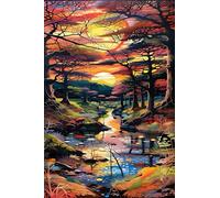 Puzzle 100 Piezas Río Árbol Atardecer, Puzzles Imposible, Desafiante Acertijo, Juegos de Rompecabezas para Toda la Familia, Puzzle Adultos 100 Piezas 40 x 28 cm