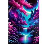 Puzzle 100 Piezas Río con Paisaje Morado | Puzzles Adultos | para Toda La Familia |40x28 cm | Entretenimiento Creativo Rompecabezas Adultos Regalo