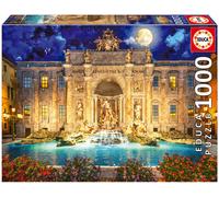 Educa - Fontana di Trevi, Roma | Puzzle de 1000 Piezas para Adultos. Medidas: 68 x 48 cm. Incluye Cola Fix Puzzle. A Partir de 14 años (19923)
