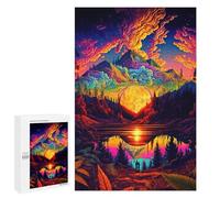 Puzzle 1000 PCS para adolescentes Volcanic Reflections Puzzle para adultos juego mental análisis y lógica 1000 PCS