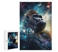 Puzzle 1000 PCS para adultos gorila en espacio cósmico para adolescentes rompecabezas juguetes decoración de pared análisis y lógica regalos de Navidad y cumpleaños 1000 PCS