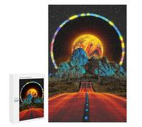 Puzzle 1000 PCS para adultos Neon Desert Road to Nowhere Puzzle para adultos Juegos divertidos para diversión familiar Oferta como regalo para toda la familia 1000 piezas