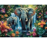 Puzzle 1000 Pieces Elefante del paesaggio Impossible Rompecabezas Juego Puzzle Madera Adultos para Adultos Y NiñOs A Partir De 14, Ejercer La Capacidad De Pensamiento LóGico, Regalos Festival U-8