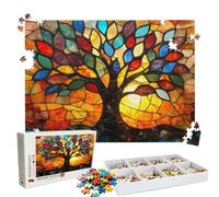 Puzzle 1000 Piezas | abstracto Árbol la vida Puzzle 1000 Piezas Adultos | Encajan Perfectamente | sin Polvo | Rompecabezas Madera para Toda la Familia | Rompecabezas XL Expertos | Regalo Mujer W3H-676