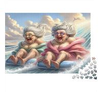 Puzzle 1000 Piezas Abuelas Entre Nubes Flotación Onírica Cartón Premium para Coleccionistas Juegos de Fiesta 70x50cm