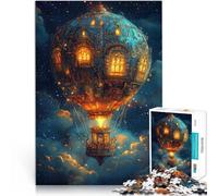 Puzzle 1000 Piezas Adulto “Globo aerostático” Madera,para Mayores de 14 años Juego práctico Juguetes de Regalo。tamaño:50x75cm/19.68x29.52pulgada