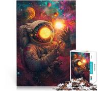 Puzzle 1000 Piezas Adulto Los astronautas Ven el Sol Hecho de cartón para Mayores de 14 años Juguete de desafío de Juego Educativo Gran Regalo para los Juegos tamaño:38x52cm