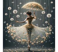 Puzzle 1000 Piezas Adultos,Arte de Rompecabezas DIY,Puzzles Juguetes Educativos Estimulantes Decoración del Hogar(Chica con Falda de Diente de león)