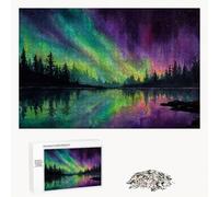 Puzzle 1000 Piezas Adultos Aurora & Árbol, Rompecabezas con Letras Traseras y Póster, Pasatiempo Antiestrés, Decoración de Pared, Regalo Decorar Mujer Hombre 75 x 50 cm (14 Años +) P3#456
