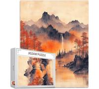 Puzzle 1000 Piezas Adultos, Escena Puzzle Estilo japonés Patrón Diseño, 75x50cm Gran Formato HD Color Jigsaw Adultos, DIY Artesanía con Embalaje de Caja de Regalo, Home Room Wall Decor Regalo,Model843