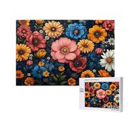 Puzzle 1000 Piezas Adultos, Flor Puzzle Color Patrón Diseño, 75x50cm Gran Formato Jigsaw Adultos DIY Artesanía con Embalaje de Caja de Regalo, Home Room Wall Decor, Regalo Mujer Hombre, Model1623