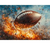 Puzzle 1000 Piezas Adultos Fútbol Americano Puzle Imposible Marrón Arte Jigsaw Puzzles Educa de Rompecabezas y Juego Familiar para Adultos y Adolescente a Partir de 14 Años Entretenimiento P-633