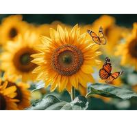 Puzzle 1000 Piezas Adultos Girasol Puzle Imposible Flor Arte Jigsaw Puzzles Educa de Rompecabezas y Juego Familiar para Adultos y Adolescente a Partir de 14 Años Entretenimiento Decorar Regalos P-785