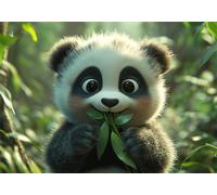 Puzzle 1000 Piezas Adultos Hojas de bambú Puzle Imposible Panda Arte Jigsaw Puzzles Educa de Rompecabezas y Juego Familiar para Adultos y Adolescente a Partir de 14 Años Entretenimiento Regalos P-824