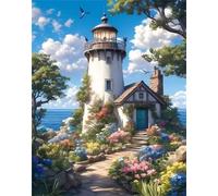 Puzzle 1000 Piezas Adultos Juguete Desafío y Juego Educativo Puzzle para Adultos 1000 Piezas, Rompecabezas Imposible Colorido, Nube de Flores del Faro 75x50cm