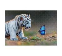 Puzzle 1000 Piezas Adultos Mariposa Puzzle para Adultos Tigre Rompecabezas Juguetes Educativos Regalos Originales para Mujer Rompecabezas Entretenimiento Creativo Divertido Familia Juego 75x50cm H-51