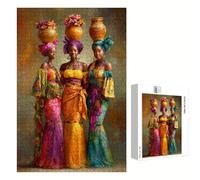Puzzle 1000 Piezas Adultos Mujer & África, Rompecabezas con Letras Traseras y Póster, Pasatiempo Antiestrés, Decoración de Pared, Regalo Decorar Mujer Hombre 75 x 50 cm (14 Años +) P3#986