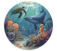 Puzzle 1000 Piezas Adultos Mundo Submarino Descubre Un Universo De Colores Con Tiburones, Corales Y Peces Tropicales. Piezas Resistentes Y Diseño Detallado. Ideal Para Relajarse, Mejorar La Concentrac