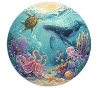 Puzzle 1000 Piezas Adultos Mundo Submarino Descubre Un Universo De Colores Con Tiburones, Corales Y Peces Tropicales. Piezas Resistentes Y Diseño Detallado. Ideal Para Relajarse, Mejorar La Concentrac